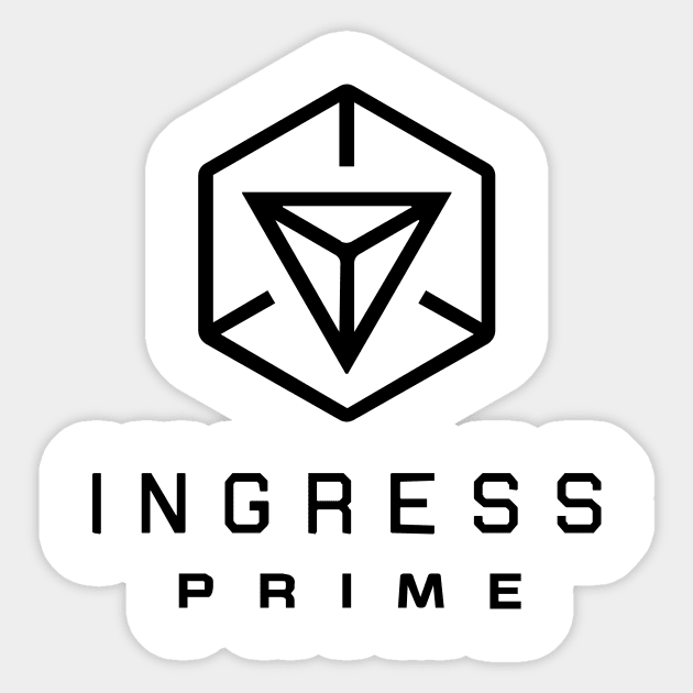 Ingress Prime Logo Shirt (black logo) Sticker by stickerfule